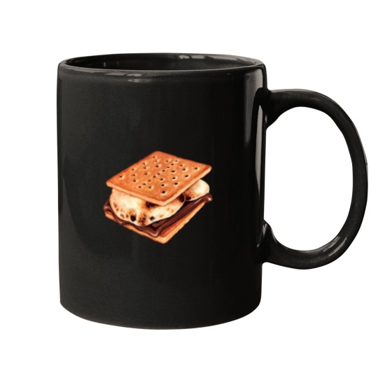 Discover Smores Pattern Brown Mugs