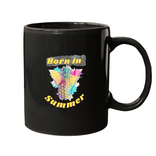 Discover Born in summer funny Summer Vacation Loading Mugs