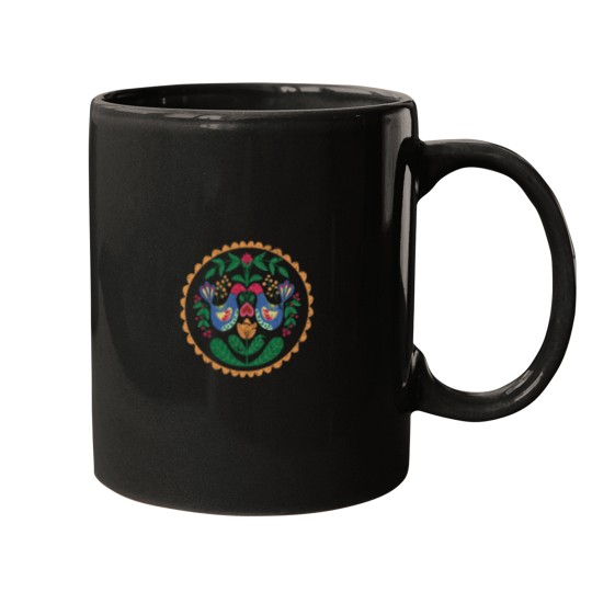 Discover Fancy Folk Art Fowl Mugs