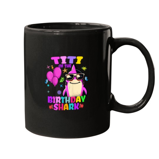 Discover Titi of the Birthday Shark Matching Family Party Mugs