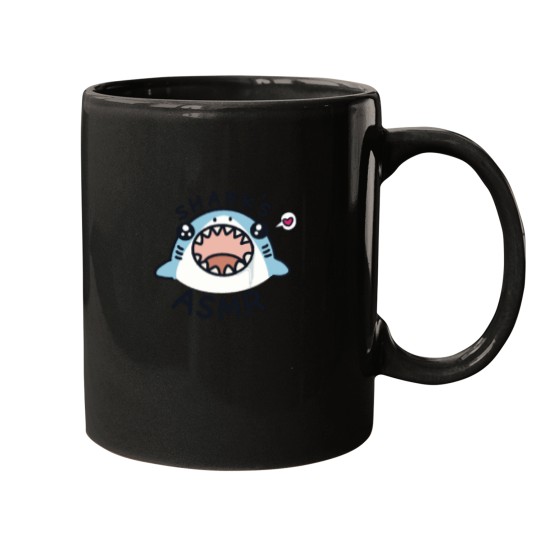 Discover Shark’s ASMR shark ASMR funny shark face Mugs