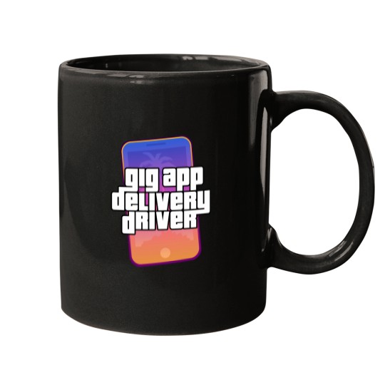 Discover Gig App Delivery Driver Video Game Parody Design Mugs