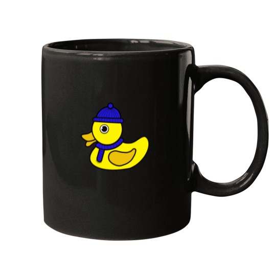 Discover Yellow Winter Duck Active Mugs