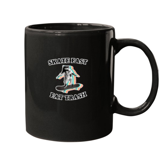 Discover Skate Fast Eat Trash  Radical Raccoon Mugs