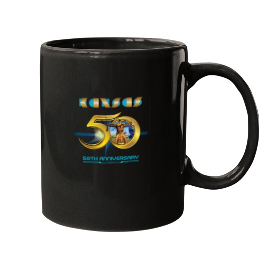 Discover Kansas 50th Anniversary Tour Leftoverture Point of Know Return Mugs