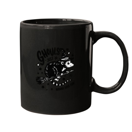 Discover Halloween Opossum Cute And Funny Midnight Adventure Mugs