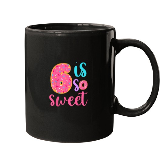 Discover 6 is so Sweet Girls 6th Birthday Donut Mugs