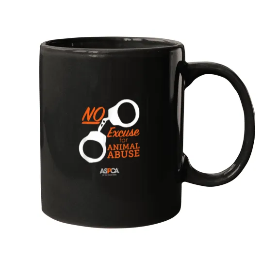Discover ASPCA No Excuse for Animal Abuse Dark Mugs