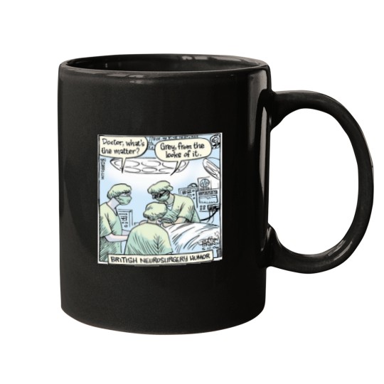 Discover Funny Piraro Neurosurgery Comic Mugs