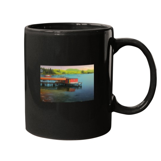 Discover Boathouse On The Water Mugs