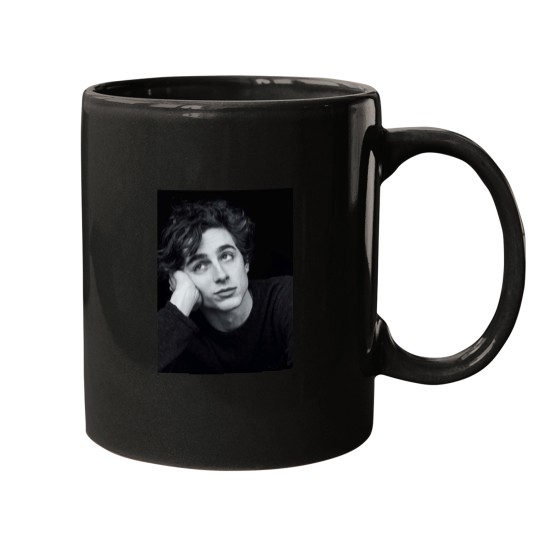 Discover Timothee Chalamet Black and White Mugs