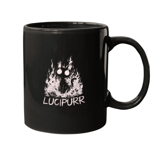 Discover Lucipurr Cat Lover Satanic Lucifer Baphomets Demon Kitty Mugs
