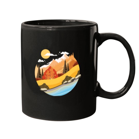 Discover Mountain Vibes Unisex V Neck Mugs