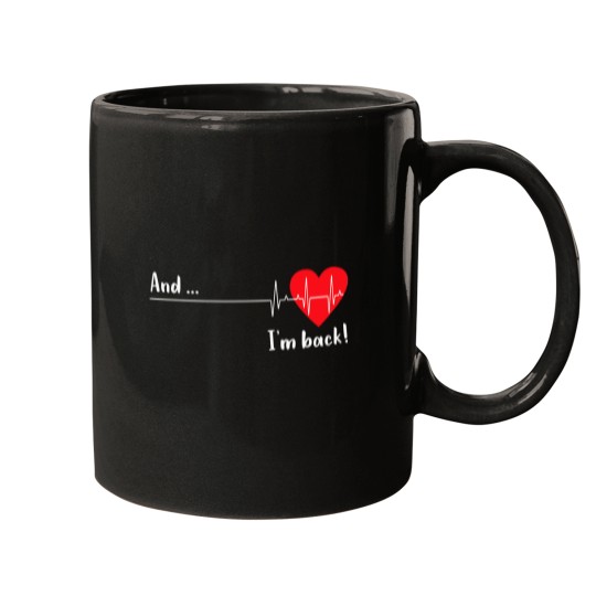 Discover And Im Back EKG Heartbeat For Cardiologist Heart Survivor Mugs