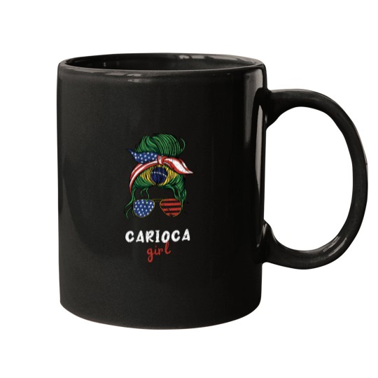 Discover Carioca Rio De Janeiro Brazilian Girl Flag Mugs