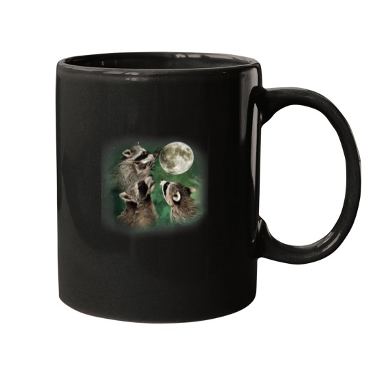 Discover Three Raccoon and Moons Mugs