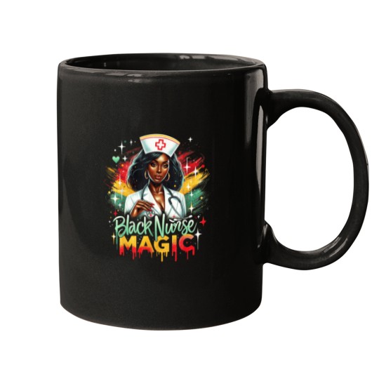Discover Magic Afro Queen Black Nurse Mugs