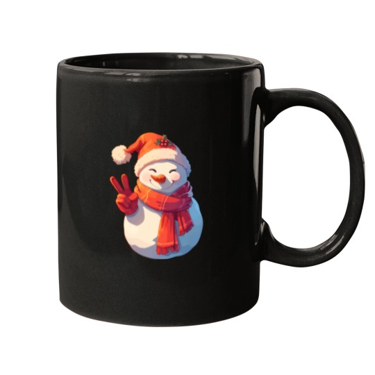 Discover Cute Christmas Snowman 02 Mugs