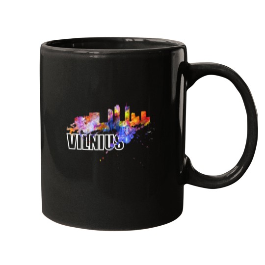Discover Vilnius Lithuania Skyline Lithuania Lithuanian Gift Mugs