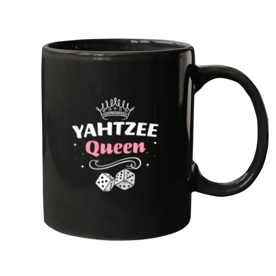 Discover Yahtzee Queen Game Night Dice Game Mugs
