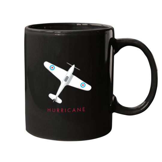 Discover Hurricane WWII Fighter Aircraft - Crimson.png Mugs