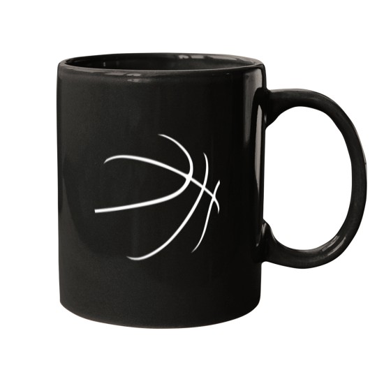 Discover basketball minimal black and white Mugs