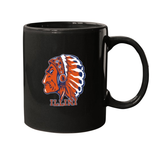 Discover Illinois T-ShirtVintage Chief Illiniwek artwork T-Shirt_by Osprey_ Mugs
