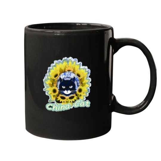 Discover China Cat Sunflower Batik Mugs
