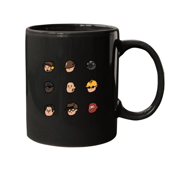 Discover Team Fortress 2 Merc Heads RED Mugs