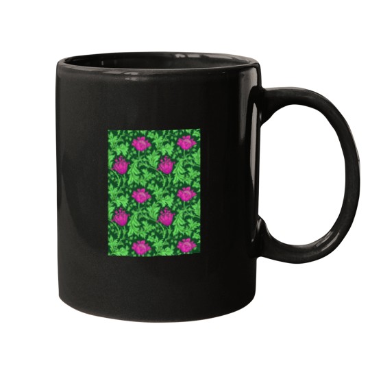 Discover William Morris Anemone, Emerald Green and Fuchsia Mugs