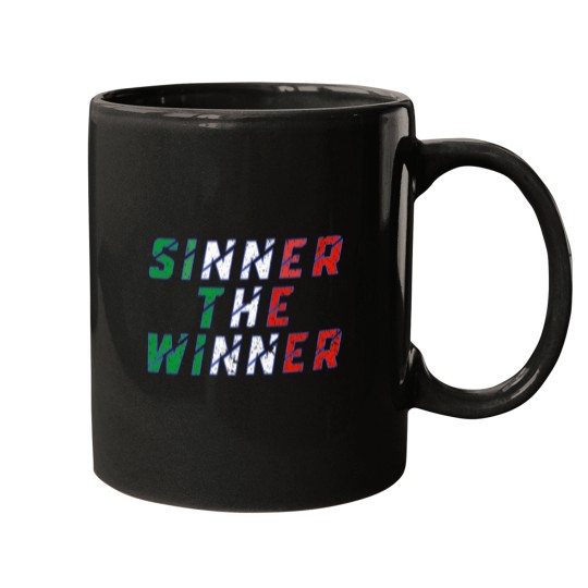 Discover Sinner the winner (Italian flag and azzurro colors) Mugs