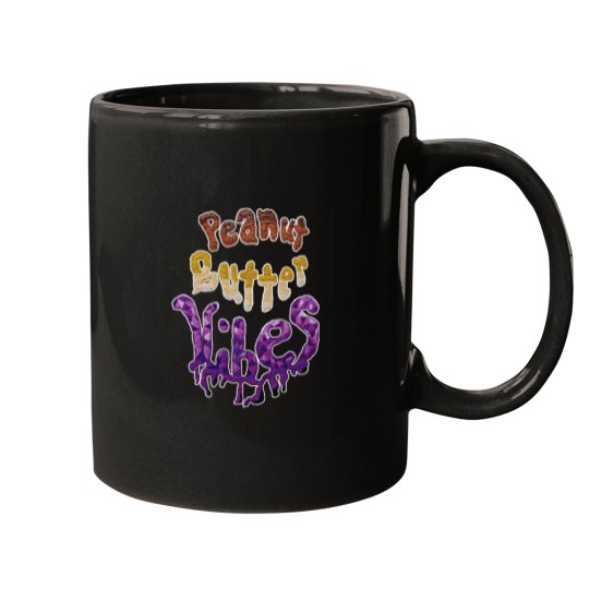 Discover Peanut Butter Vibes 99 Simple Vintages Graphic Unisex Mugs