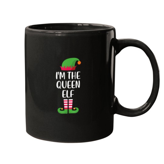 Discover I'M The Queen Elf Christmas Mugs