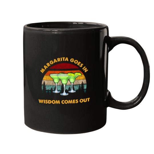 Discover Margarita Goes In Wisdom Comes Out Essential Mugs