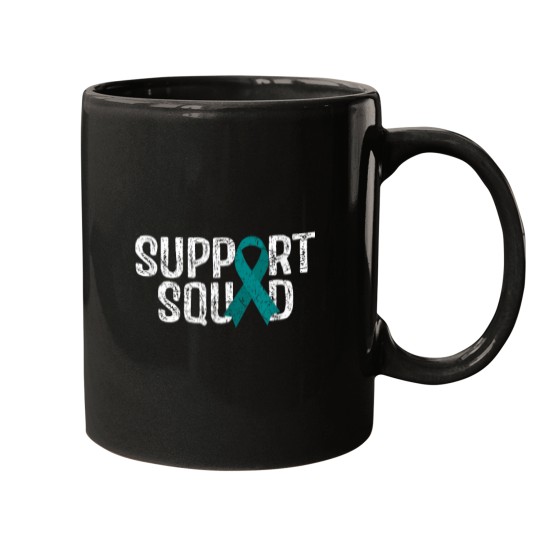 Discover Support Squad Ovarian Cancer Awareness Mugs