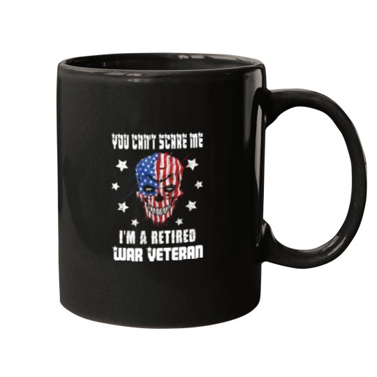 Discover Retired Warss Veteran USA Flag Skull Essential Mugs