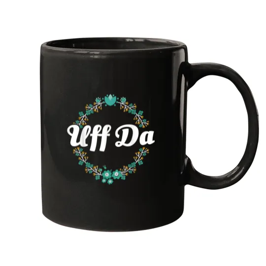 Discover Uff Da Nordic Scandinavian Saying Floral Rosemal Mugs