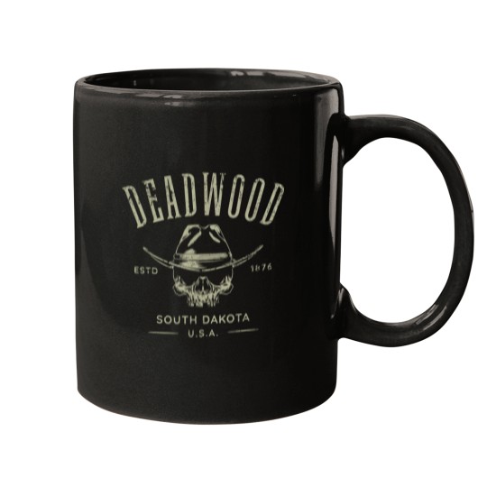 Discover Deadwood South Dakota USA Distressed Design Souv Mugs
