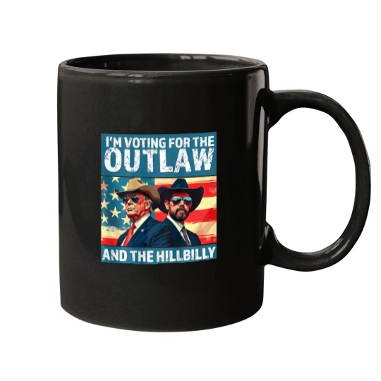 Discover Vintages Im Votings For The Outlaw And The Hillbilly on Back Mugs