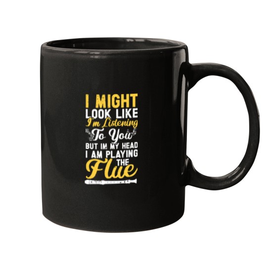 Discover Funny Flute Player Musical Band Instrument Flutist Flute Case Mugs