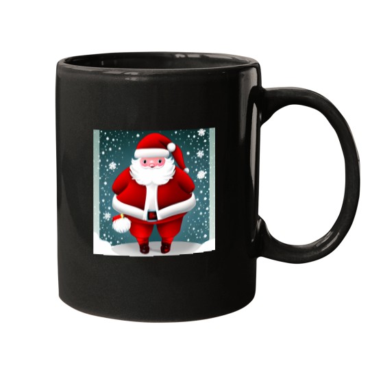Discover Abstraction Santa Claus Painting Funny Kawaii Pink Glasses White Beard 25 Mugs