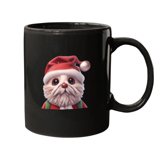 Discover Cute Dog Santa Claus Mugs