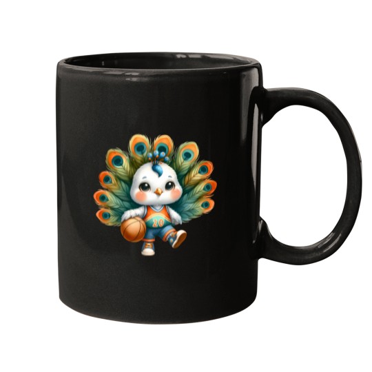 Discover Cute Peacock Basket Ball Player Mugs