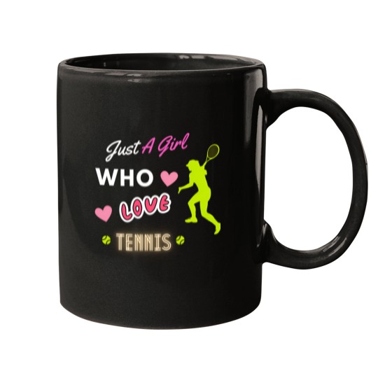 Discover Just A Girl Who Loves Tennis - Love And Funny Tennis - Essential T-Shirt Mugs