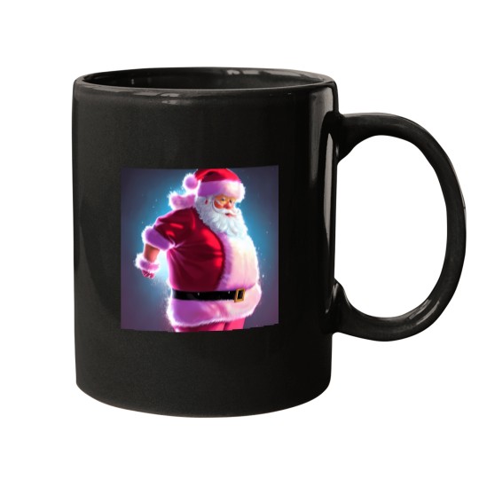Discover Abstraction Santa Claus Painting Funny Kawaii Pink Glasses White Beard 31 Mugs
