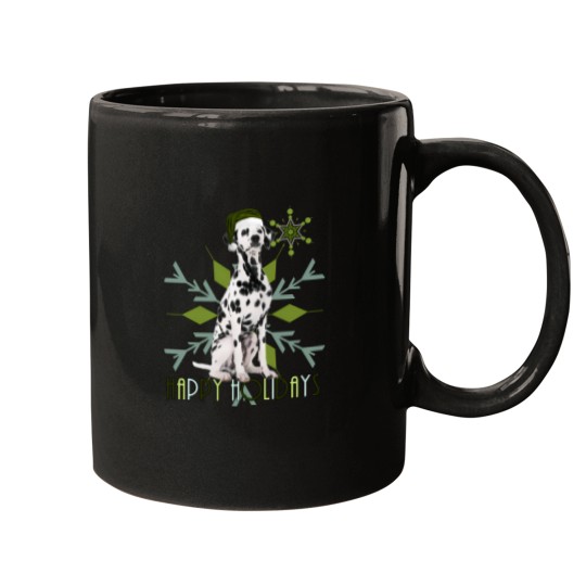 Discover Dalmatian In A Santa Hat Holiday Dog Mugs