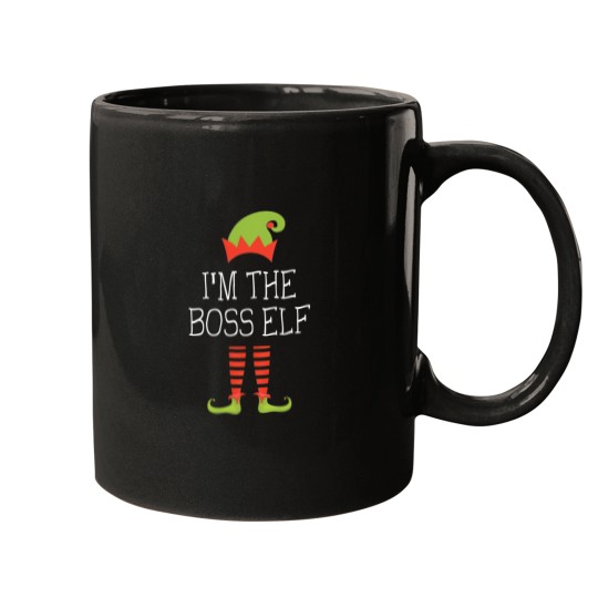 Discover I'M The Boss Elf T-Shirt Mugs