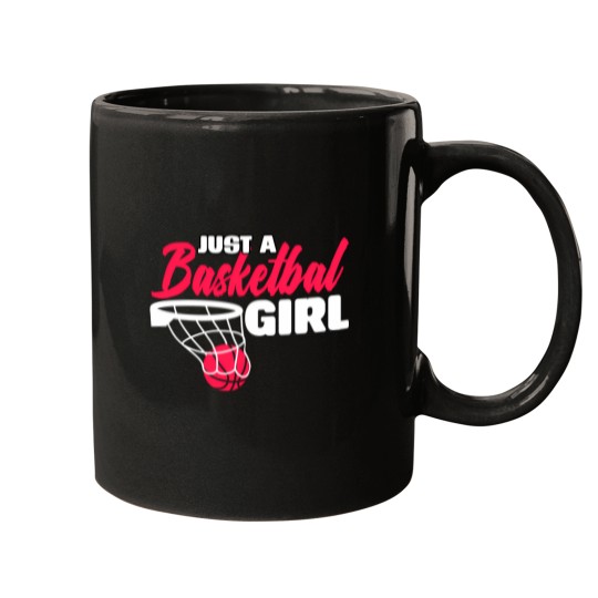 Discover Just A Basketball Funny Girls Hoop For A Streetball Hooper Mugs