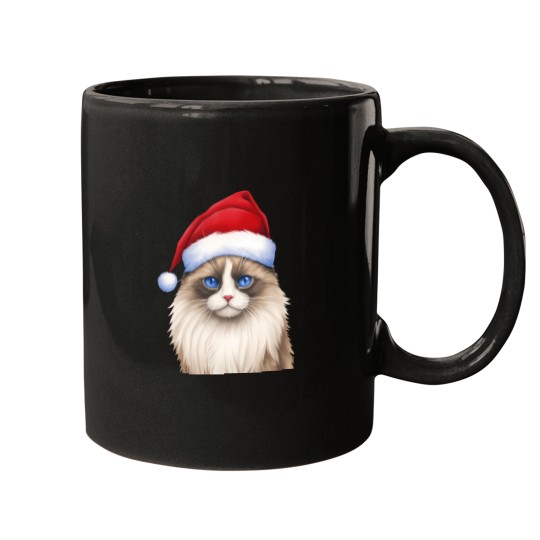 Discover A Festive Blue-Eyed Ragdoll Cat Mugs