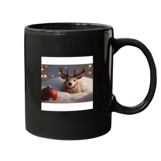 Discover Cute Christmas Reindeer Design Mugs